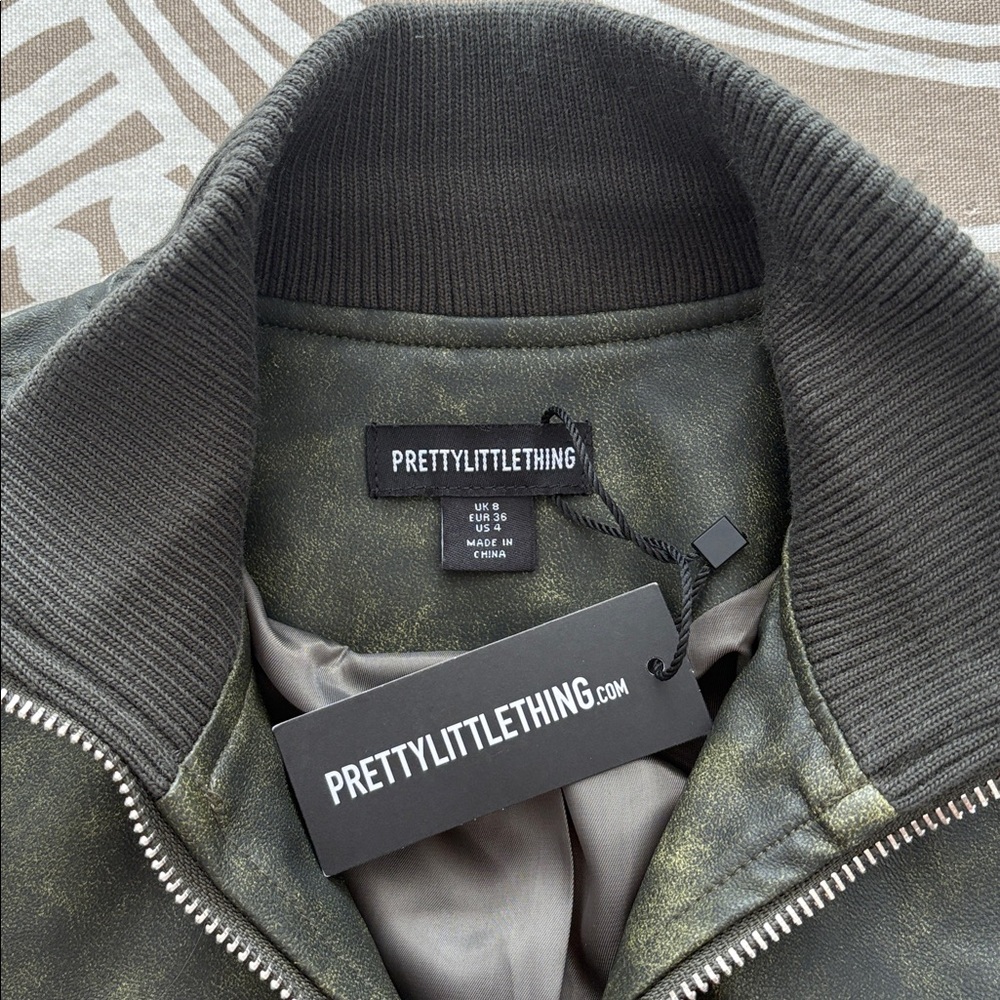 PRETTY LITTLE THING faux leather bomber jacket - Picture 2 of 9